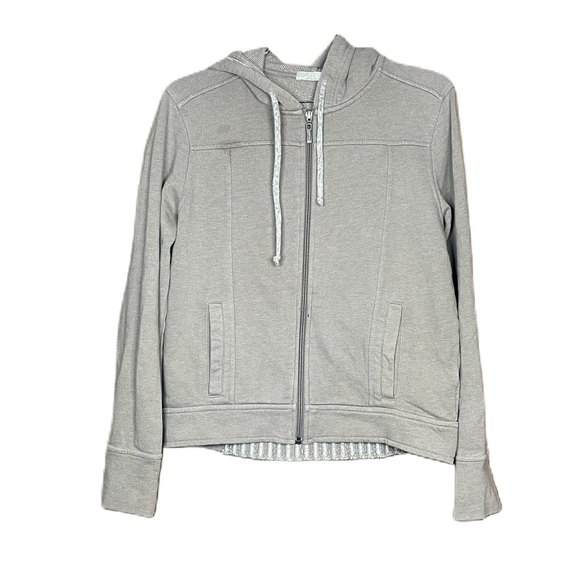 prAna Woman’s Beige Aztec Printed Zip Up Hooded Jacket Size Small - Picture 1 of 6